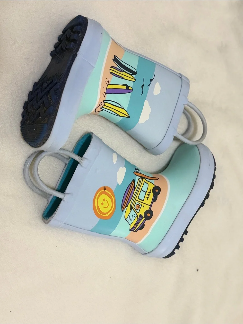 Cat & Jack Kids Yellow Rain & Snow Boots